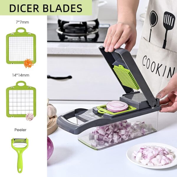 Vegetable Chopper Slicer 16-in-1 with Spice Chopper Set - Image 2