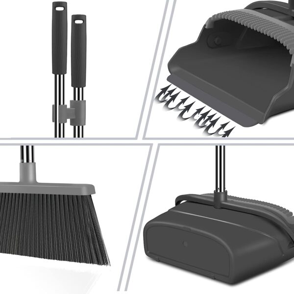 kelamayi Broom and Dustpan Set for Home, Office, Indoor&Outdoor Sweeping - Image 6