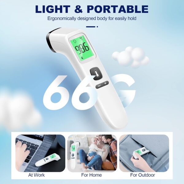 Non-Contact Thermometer for Kids and Adults, Digital Baby Thermometer, Color-Coded Screen - Image 3