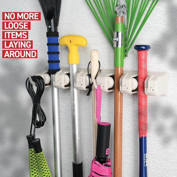 HOME IT Mop And Broom Holder - Garage Storage Systems - Image 3