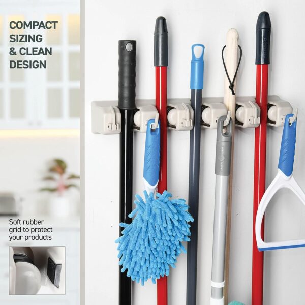 HOME IT Mop And Broom Holder - Garage Storage Systems - Image 7